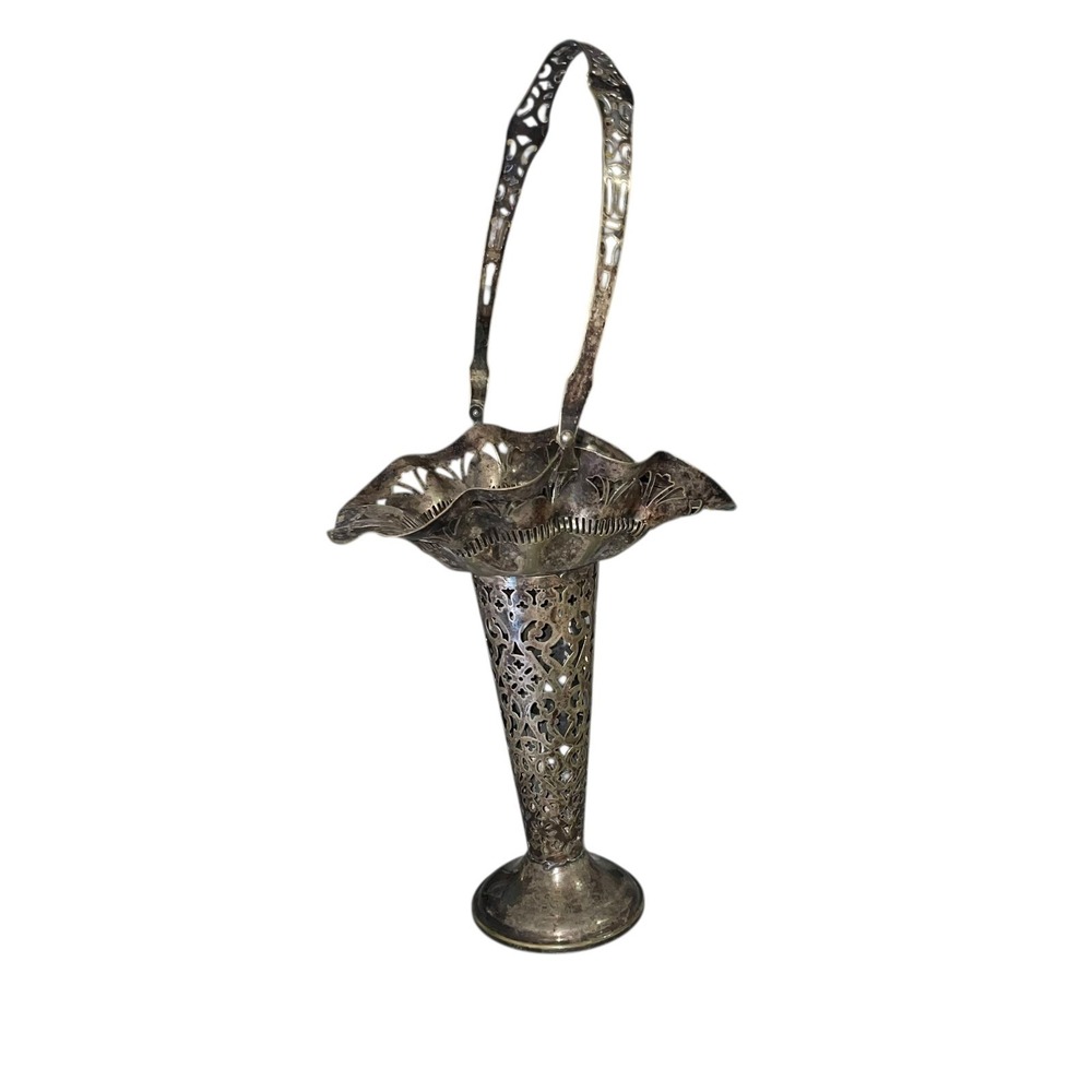 Vintage Silverplate‎ Flower Basket Apollo EPNS Ornate Handle